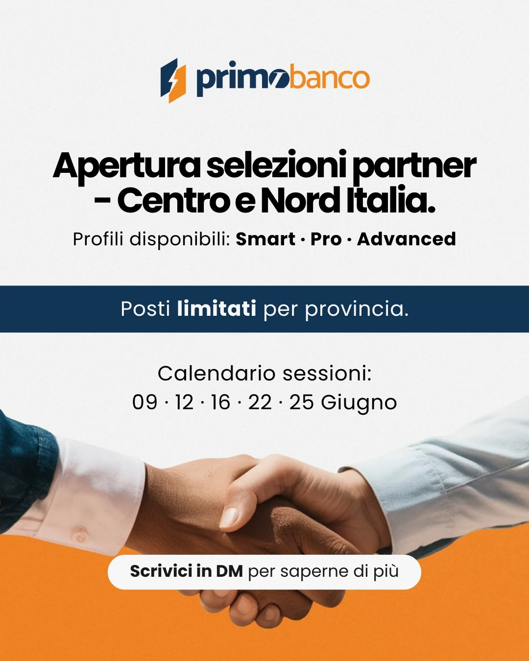 Il post che annuncia le selezioni partner per Centro e Nord Italia